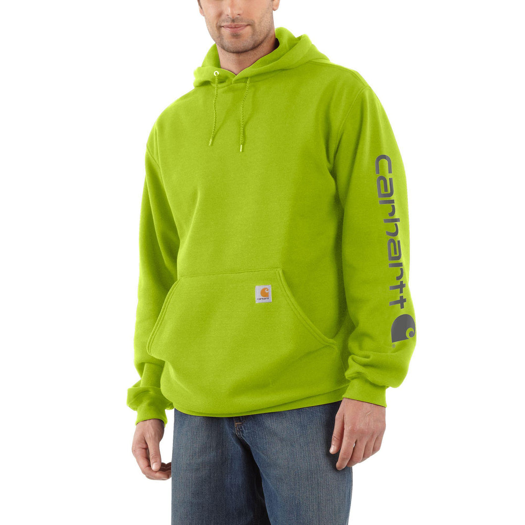 Carhartt Logo Sleeve Hoodie for Men in Green